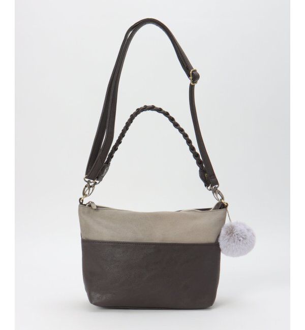 ikka「2WAYバイカラーダブルフェイスショルダーバッグ」|その他|グリーン