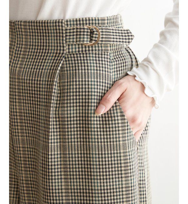 ikka「サイドベルトワイドパンツ」|その他|