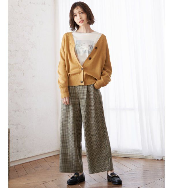 ikka「サイドベルトワイドパンツ」|その他|