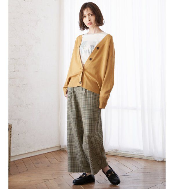 ikka「サイドベルトワイドパンツ」|その他|