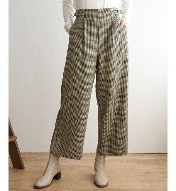 ikka「サイドベルトワイドパンツ」|その他|