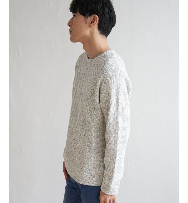 ikka「メランジ鹿の子裏起毛プルオーバー」|パーカー|