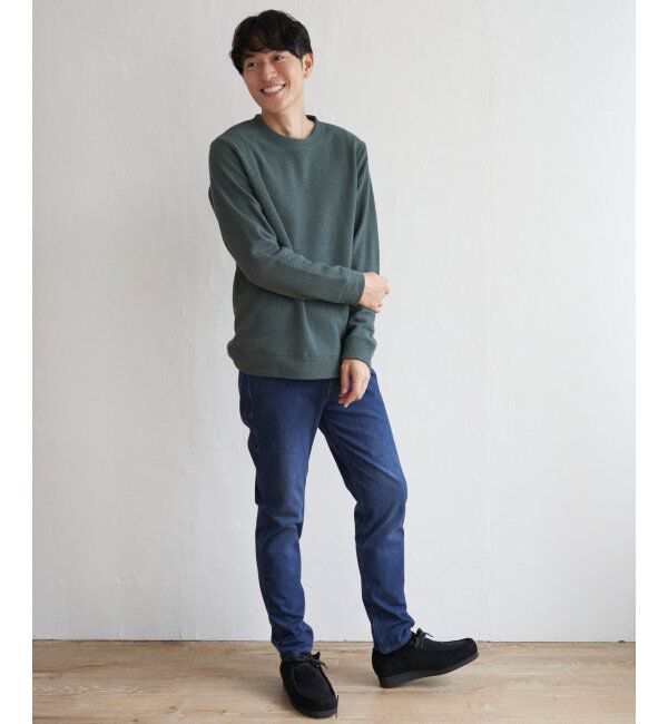 ikka「メランジ鹿の子裏起毛プルオーバー」|パーカー|