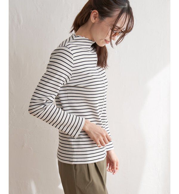 ikka「前後2WAY三角テレコ長袖T」|Tシャツ・カットソー|