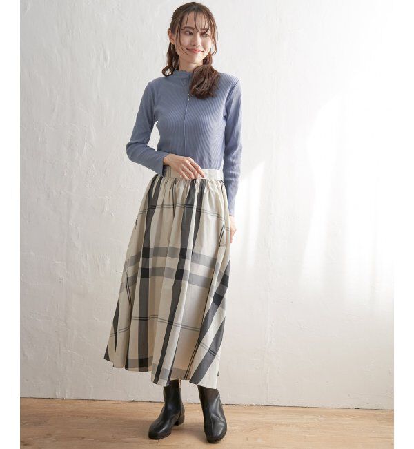 ikka「前後2WAY三角テレコ長袖T」|Tシャツ・カットソー|