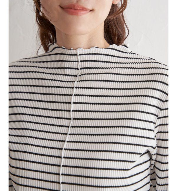 ikka「前後2WAY三角テレコ長袖T」|Tシャツ・カットソー|