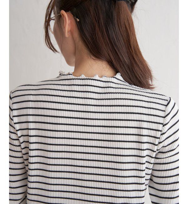 ikka「前後2WAY三角テレコ長袖T」|Tシャツ・カットソー|