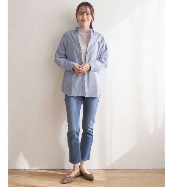 ikka「前後2WAY三角テレコ長袖T」|Tシャツ・カットソー|