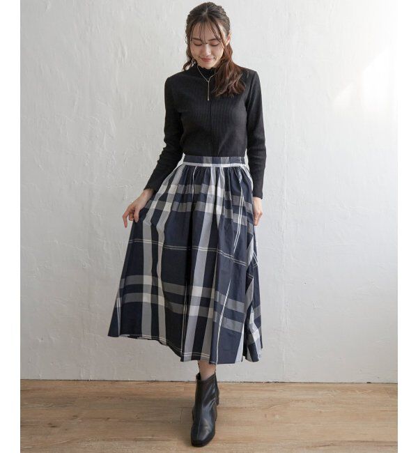 ikka「前後2WAY三角テレコ長袖T」|Tシャツ・カットソー|