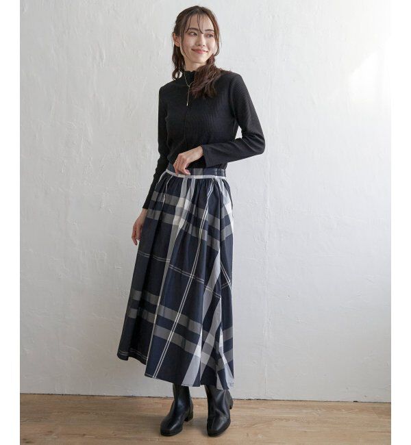 ikka「前後2WAY三角テレコ長袖T」|Tシャツ・カットソー|