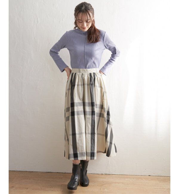 ikka「前後2WAY三角テレコ長袖T」|Tシャツ・カットソー|