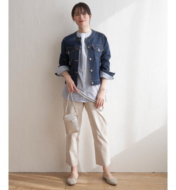 ikka「ストレッチノーカラーデニムGジャン」|その他|
