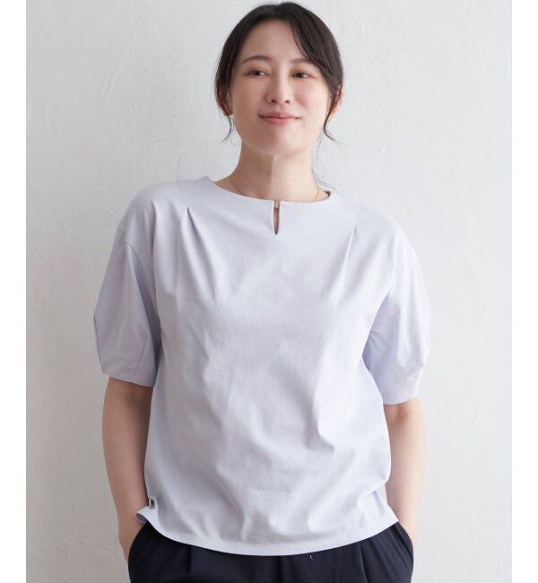 IKKA LOUNGE「【接触冷感／吸水速乾】マルチファンクションタック袖プルオーバー【UVカット】」|Tシャツ・カットソー|