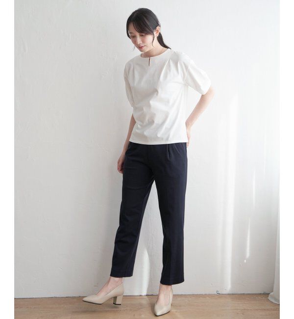 IKKA LOUNGE「【接触冷感／吸水速乾】マルチファンクションタック袖プルオーバー【UVカット】」|Tシャツ・カットソー|