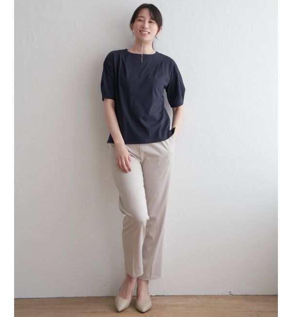 IKKA LOUNGE「【接触冷感／吸水速乾】マルチファンクションタック袖プルオーバー【UVカット】」|Tシャツ・カットソー|