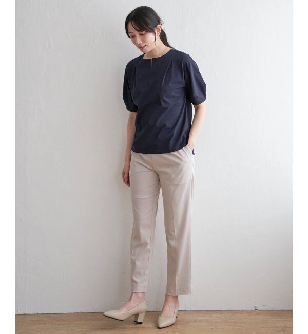 IKKA LOUNGE「【接触冷感／吸水速乾】マルチファンクションタック袖プルオーバー【UVカット】」|Tシャツ・カットソー|