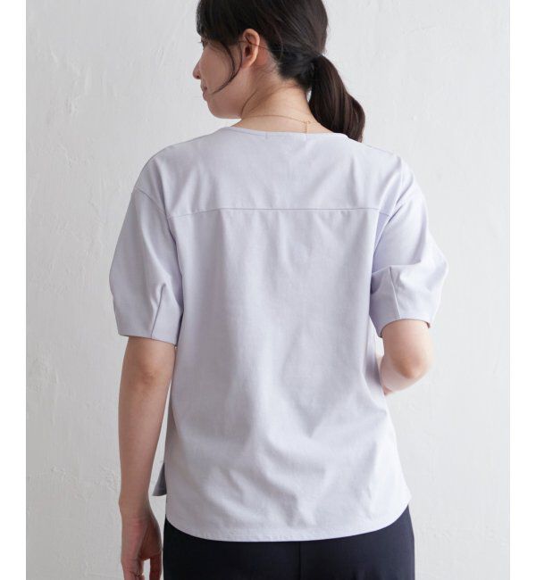 IKKA LOUNGE「【接触冷感／吸水速乾】マルチファンクションタック袖プルオーバー【UVカット】」|Tシャツ・カットソー|