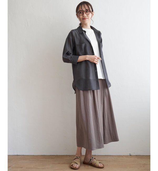 ikka「【2点セット】シアーシャツタンクアンサンブル」|シャツ・ブラウス|