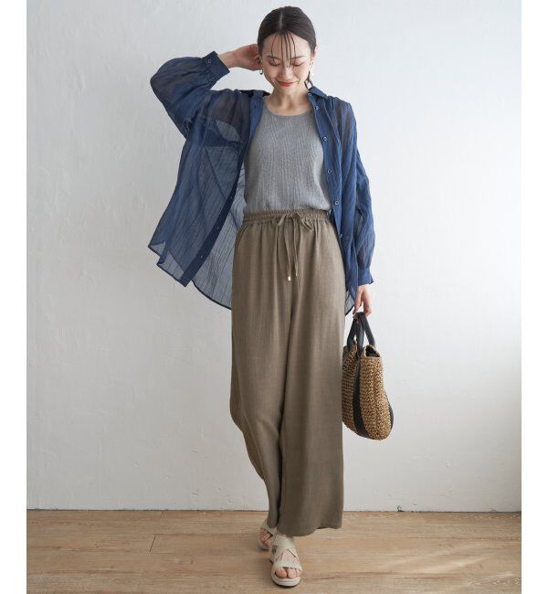 ikka「バックシャーリングシアーシャツ」|シャツ・ブラウス|