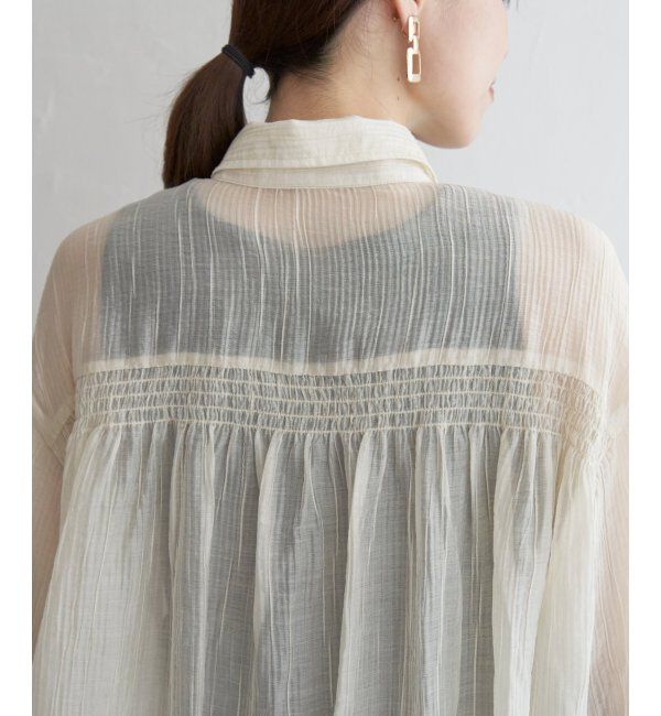 ikka「バックシャーリングシアーシャツ」|シャツ・ブラウス|