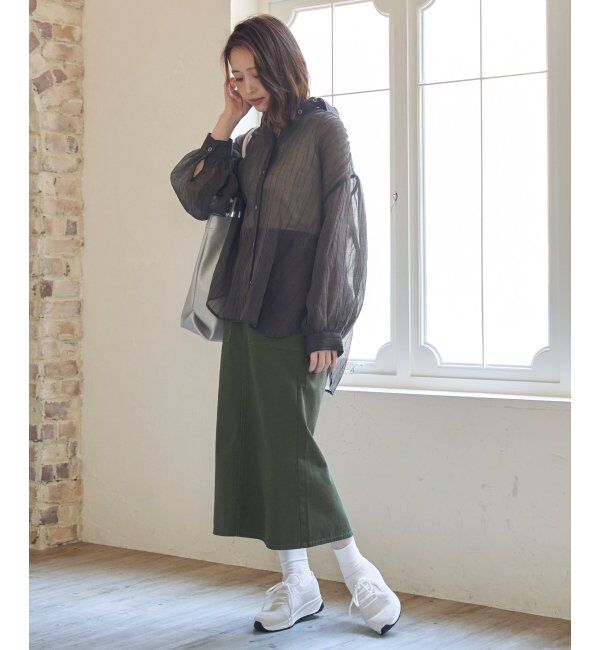 ikka「バックシャーリングシアーシャツ」|シャツ・ブラウス|