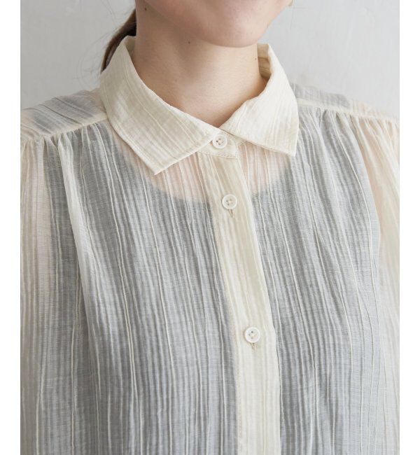 ikka「バックシャーリングシアーシャツ」|シャツ・ブラウス|