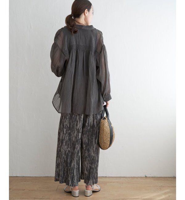 ikka「バックシャーリングシアーシャツ」|シャツ・ブラウス|