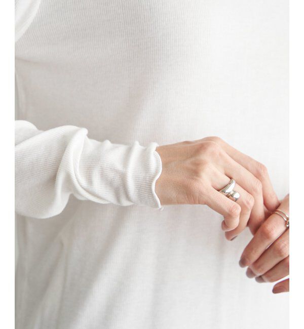 ikka「ハイネックテレコ長袖プルオーバー」|Tシャツ・カットソー|