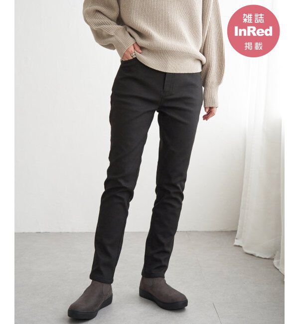 ikka「ボンディングスキニーパンツ」|その他|ブラック