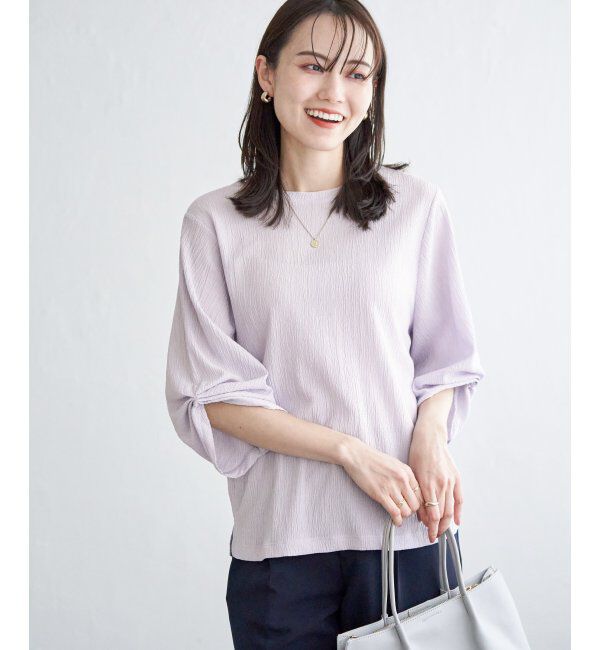 IKKA LOUNGE「ジャガードホイップスリーブプルオーバー」|Tシャツ・カットソー|