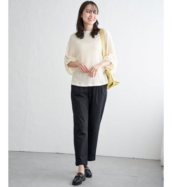 IKKA LOUNGE「ジャガードホイップスリーブプルオーバー」|Tシャツ・カットソー|