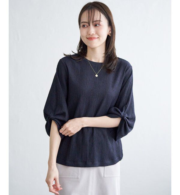 IKKA LOUNGE「ジャガードホイップスリーブプルオーバー」|Tシャツ・カットソー|