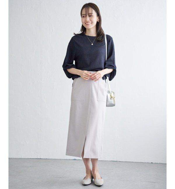 IKKA LOUNGE「ジャガードホイップスリーブプルオーバー」|Tシャツ・カットソー|