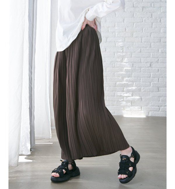 ikka「さらっとプリーツワイドパンツ」|その他|