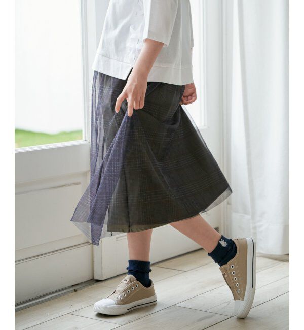 ikka kids「【親子おそろい】チュールロングスカート（120~160cm）」|スカート|