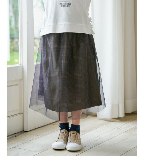 ikka kids「【親子おそろい】チュールロングスカート（120~160cm）」|スカート|