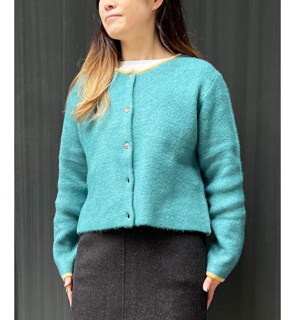 Lbc with Life「配色ニットショートカーディガン」|カーディガン|