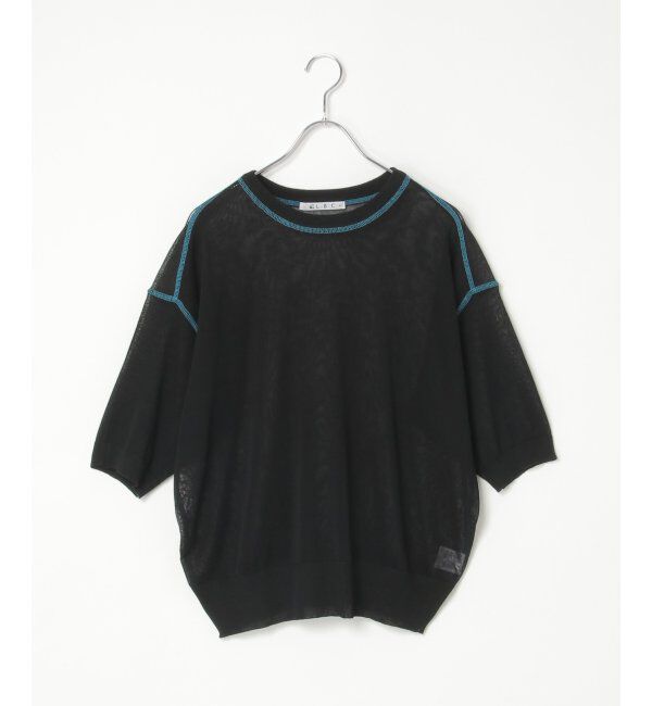 Lbc with Life「シアー配色ステッチプルオーバー」|カーディガン|