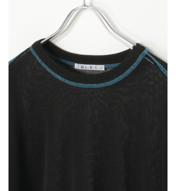 Lbc with Life「シアー配色ステッチプルオーバー」|カーディガン|