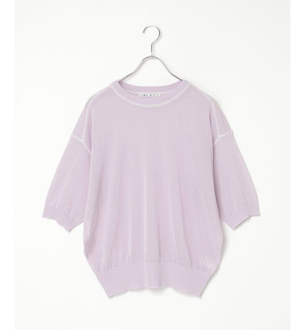 Lbc with Life「シアー配色ステッチプルオーバー」|カーディガン|