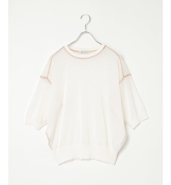 Lbc with Life「シアー配色ステッチプルオーバー」|カーディガン|