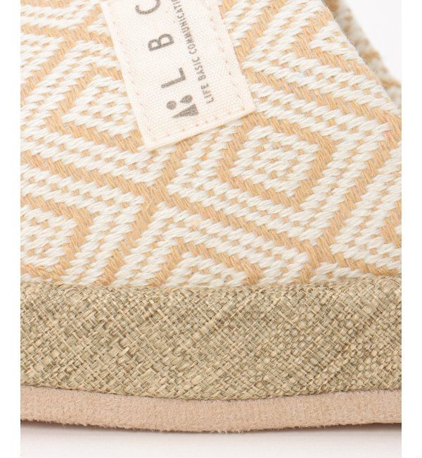 Lbc with Life「茶竹厚底幾何学スリッパ」|ルームシューズ|