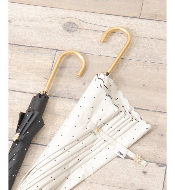 Lbc with Life「Wpc. 遮光ドットフラワーポイント 日傘 長傘」|傘|