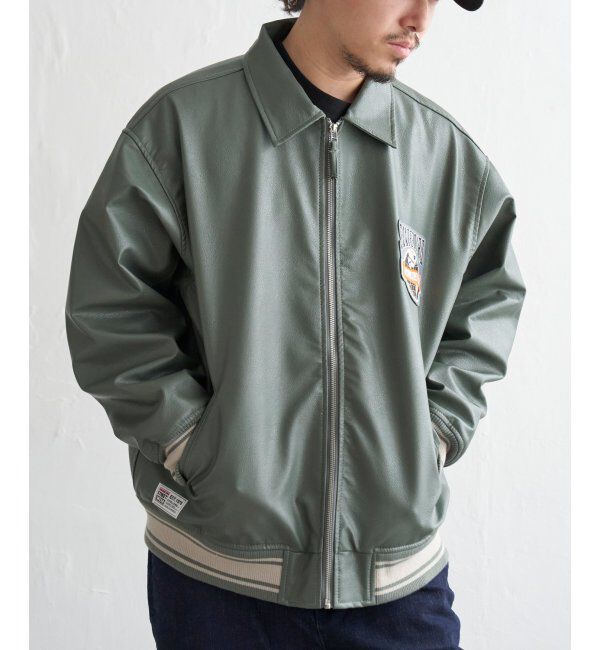 VENCE share style「【ユニセックス】VISION STREET WEAR ビジョンストリートウェア フェイクレザーブルゾン」|ブルゾン・スタジャン|