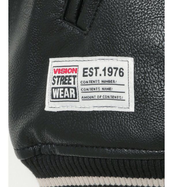 VENCE share style「【ユニセックス】VISION STREET WEAR ビジョンストリートウェア フェイクレザーブルゾン」|ブルゾン・スタジャン|
