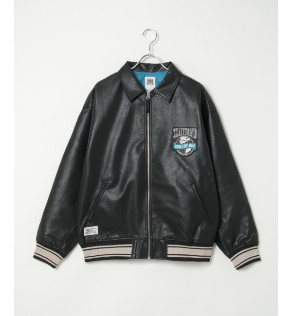 VENCE share style「【ユニセックス】VISION STREET WEAR ビジョンストリートウェア フェイクレザーブルゾン」|ブルゾン・スタジャン|