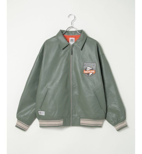 VENCE share style「【ユニセックス】VISION STREET WEAR ビジョンストリートウェア フェイクレザーブルゾン」|ブルゾン・スタジャン|