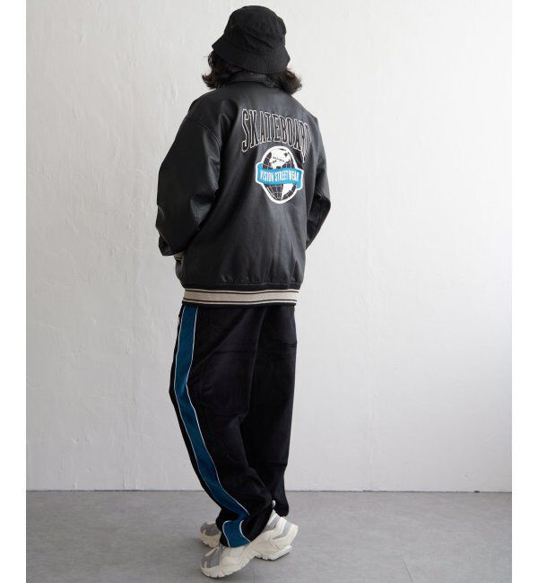 VENCE share style「【ユニセックス】VISION STREET WEAR ビジョンストリートウェア フェイクレザーブルゾン」|ブルゾン・スタジャン|