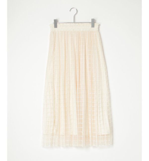 VENCE share style「チェック柄チュールスカート」|スカート|