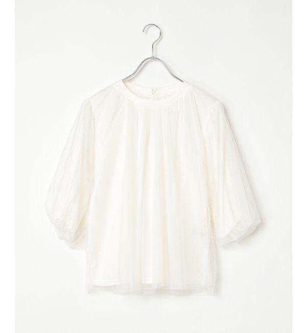 VENCE share style「チュールギャザーブラウス」|シャツ・ブラウス|